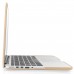 Macbook Pro 15" with Retina Display (Model : A1398) - 2 in 1 Clear Matte Soft-Touch Plastic Hard Case Cover and Silicone Keyboard Cover - Gold